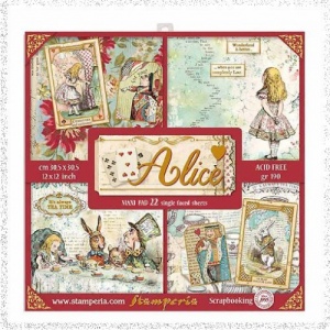 Stamperia Scrapbooking Pad 22 Sheets 30.530.5 cm (12″x12″) Alice